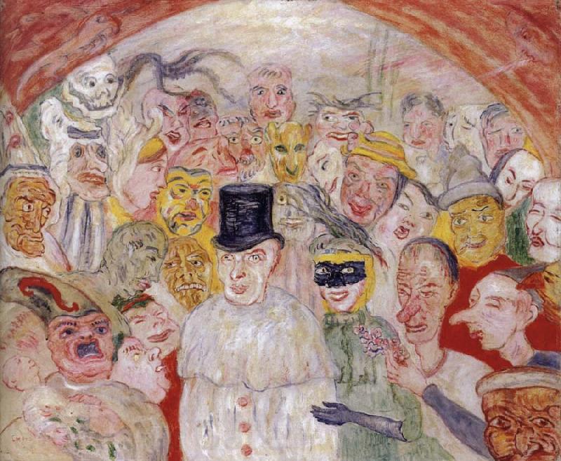 James Ensor The Puzzled Masks Germany oil painting art